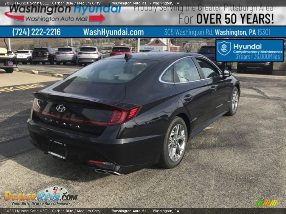 2023 Hyundai Sonata SEL Carbon Blue / Medium Gray Photo #2