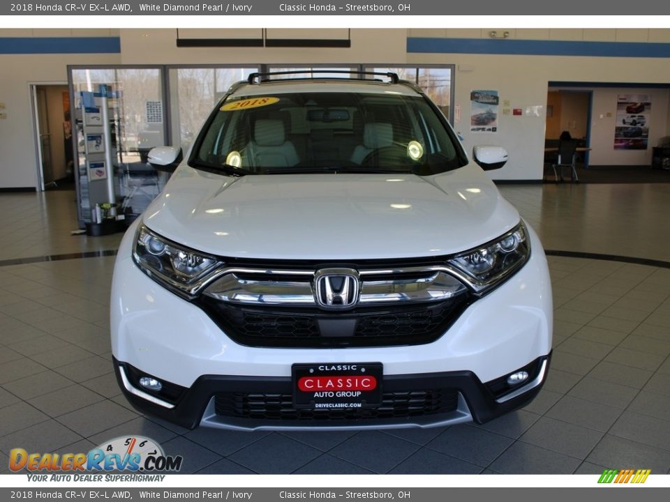 2018 Honda CR-V EX-L AWD White Diamond Pearl / Ivory Photo #2