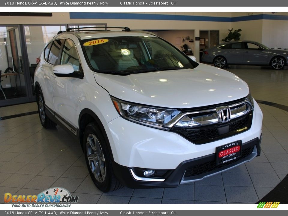 2018 Honda CR-V EX-L AWD White Diamond Pearl / Ivory Photo #4