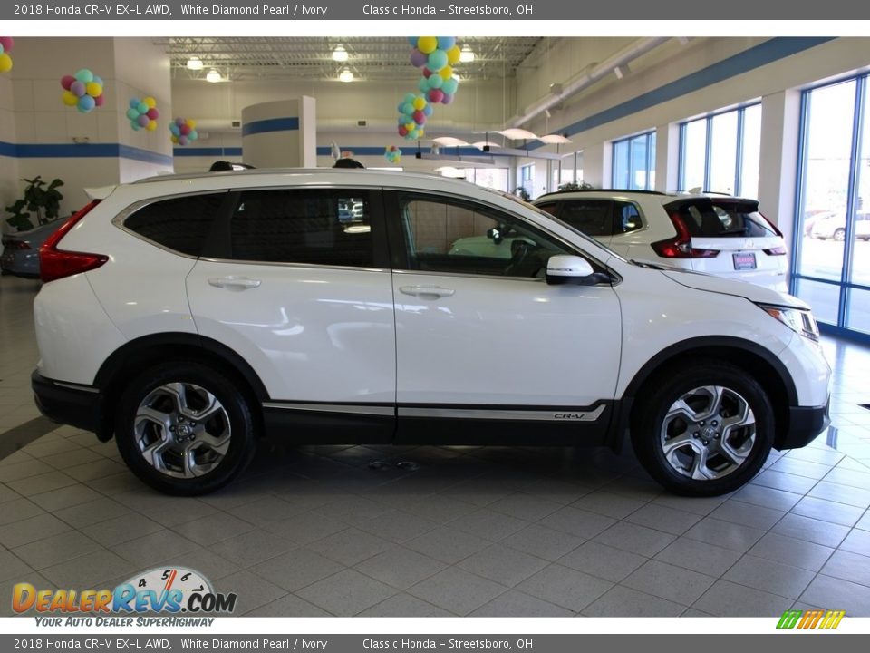 2018 Honda CR-V EX-L AWD White Diamond Pearl / Ivory Photo #6