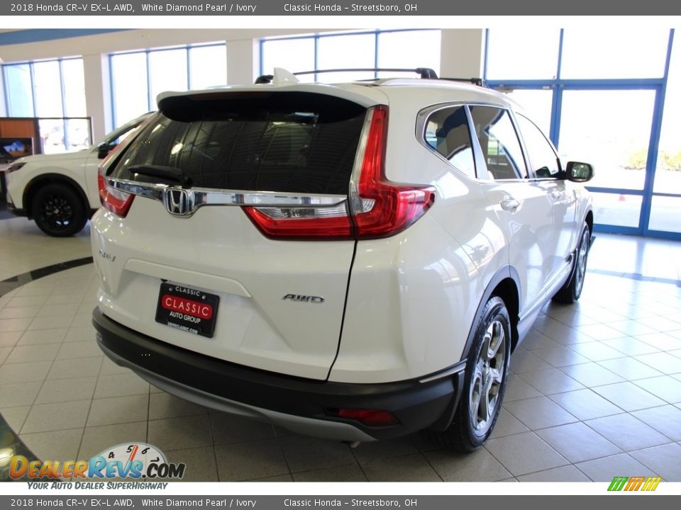 2018 Honda CR-V EX-L AWD White Diamond Pearl / Ivory Photo #8