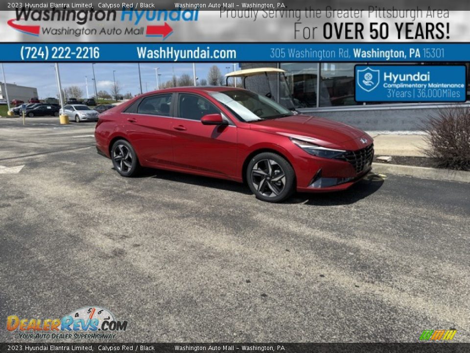 2023 Hyundai Elantra Limited Calypso Red / Black Photo #1