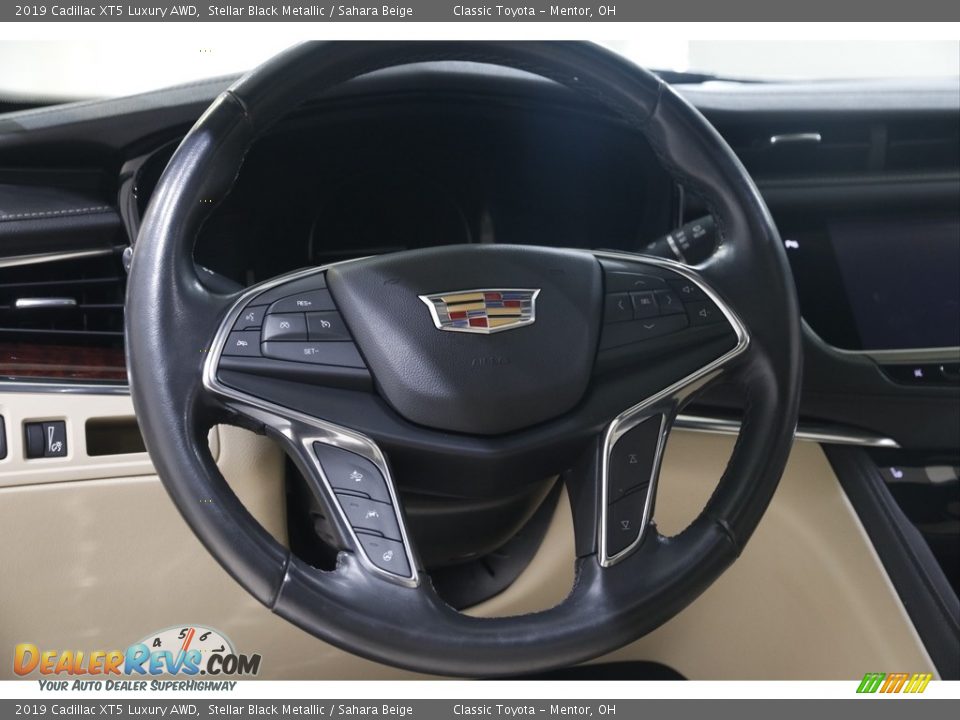 2019 Cadillac XT5 Luxury AWD Stellar Black Metallic / Sahara Beige Photo #7