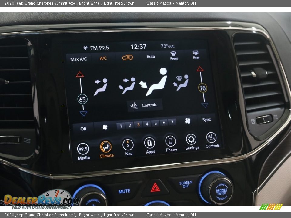 2020 Jeep Grand Cherokee Summit 4x4 Bright White / Light Frost/Brown Photo #10