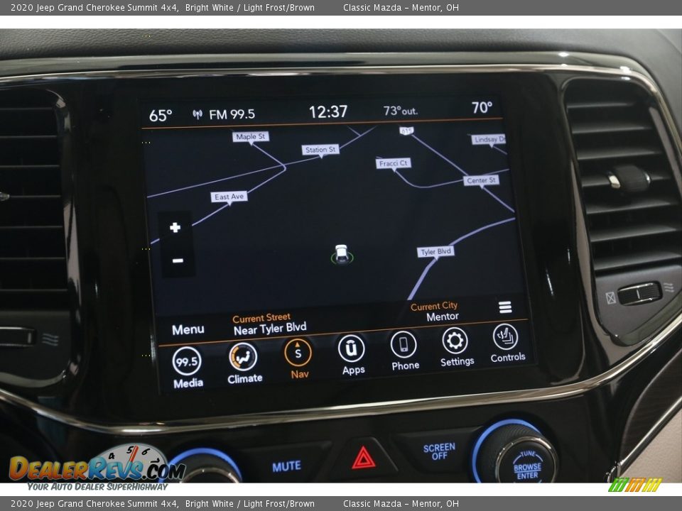 2020 Jeep Grand Cherokee Summit 4x4 Bright White / Light Frost/Brown Photo #11