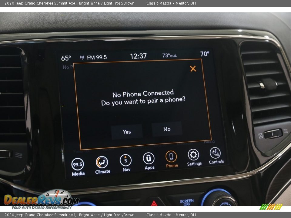 2020 Jeep Grand Cherokee Summit 4x4 Bright White / Light Frost/Brown Photo #12