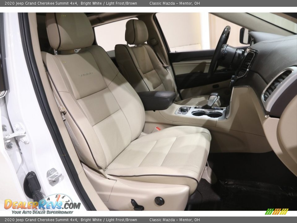 2020 Jeep Grand Cherokee Summit 4x4 Bright White / Light Frost/Brown Photo #18