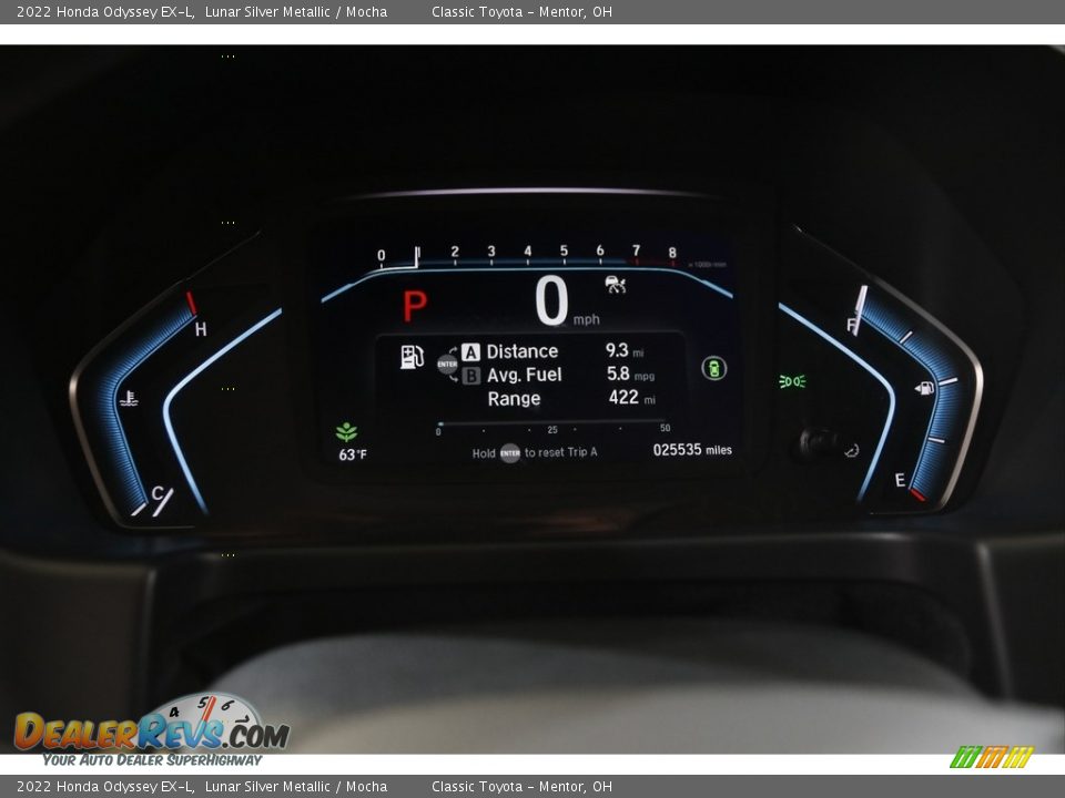 2022 Honda Odyssey EX-L Lunar Silver Metallic / Mocha Photo #8