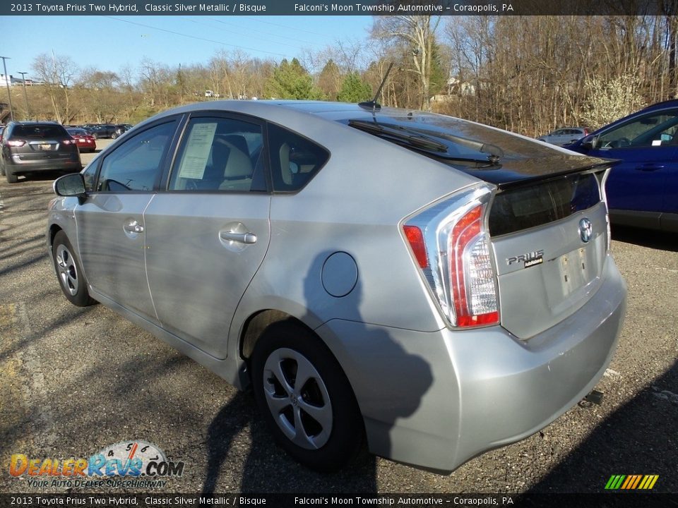 2013 Toyota Prius Two Hybrid Classic Silver Metallic / Bisque Photo #2