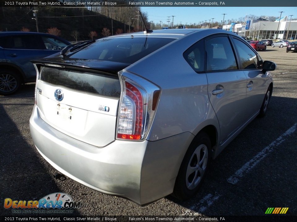 2013 Toyota Prius Two Hybrid Classic Silver Metallic / Bisque Photo #4