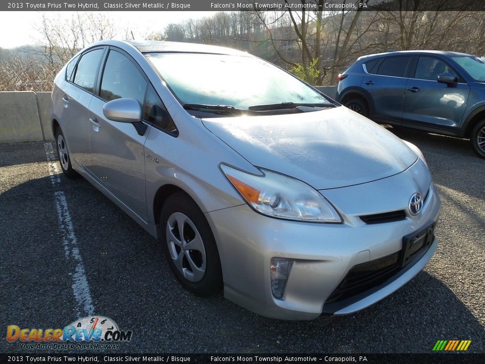 2013 Toyota Prius Two Hybrid Classic Silver Metallic / Bisque Photo #5