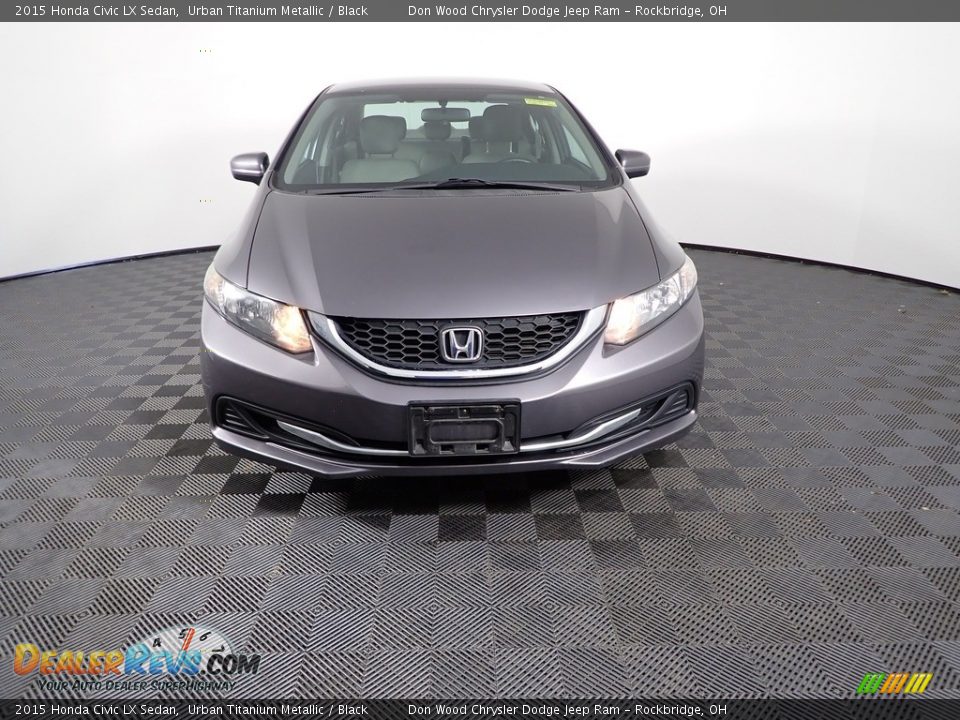 2015 Honda Civic LX Sedan Urban Titanium Metallic / Black Photo #3