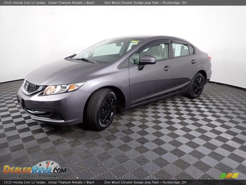 2015 Honda Civic LX Sedan Urban Titanium Metallic / Black Photo #4