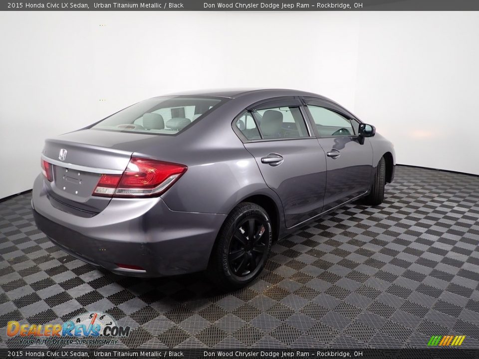 2015 Honda Civic LX Sedan Urban Titanium Metallic / Black Photo #9