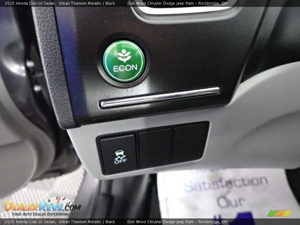 2015 Honda Civic LX Sedan Urban Titanium Metallic / Black Photo #14