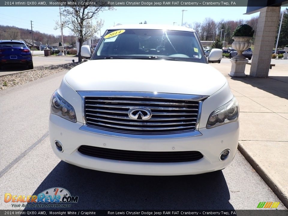 2014 Infiniti QX80 AWD Moonlight White / Graphite Photo #3