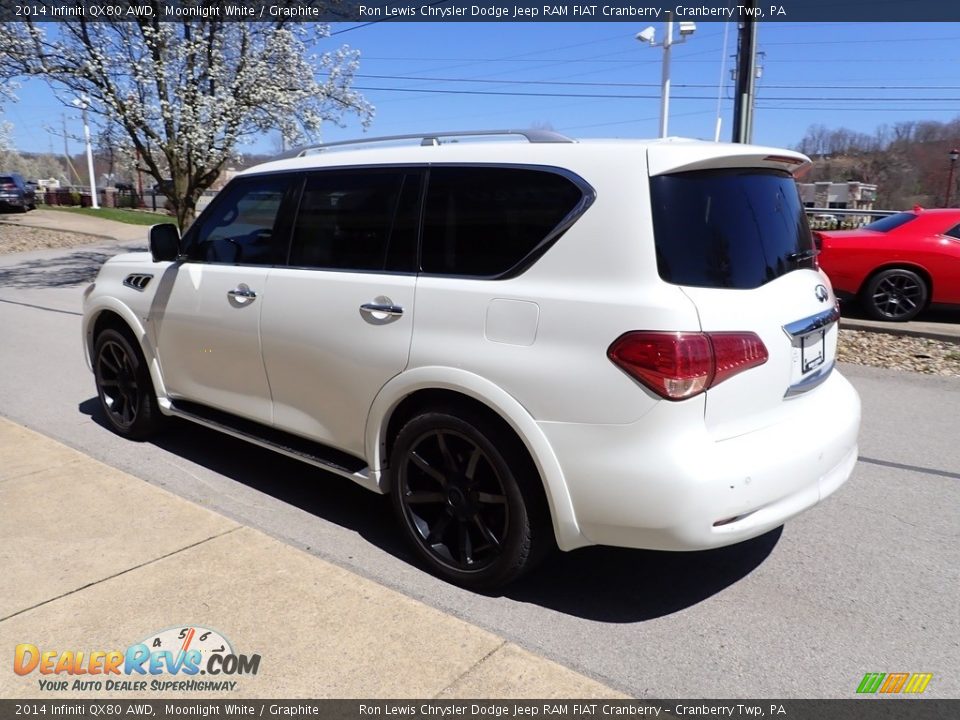 2014 Infiniti QX80 AWD Moonlight White / Graphite Photo #6