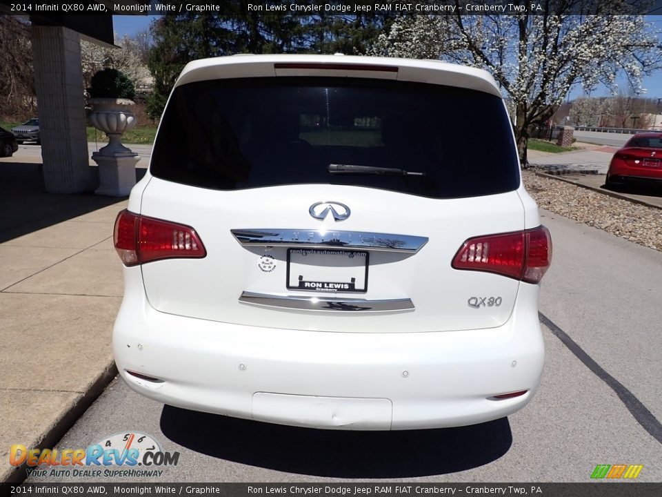 2014 Infiniti QX80 AWD Moonlight White / Graphite Photo #7