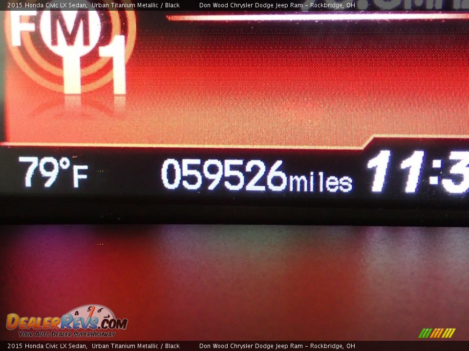 2015 Honda Civic LX Sedan Urban Titanium Metallic / Black Photo #32