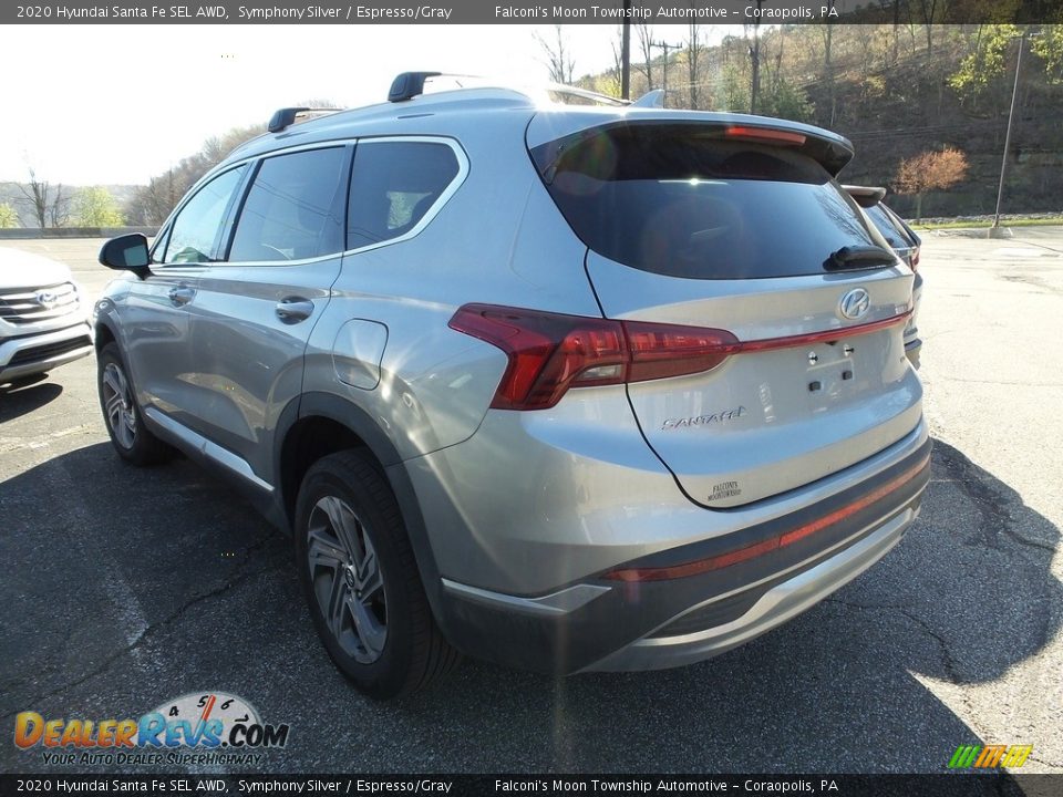 2020 Hyundai Santa Fe SEL AWD Symphony Silver / Espresso/Gray Photo #2