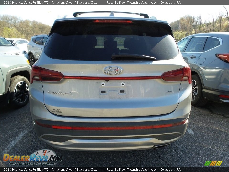 2020 Hyundai Santa Fe SEL AWD Symphony Silver / Espresso/Gray Photo #3