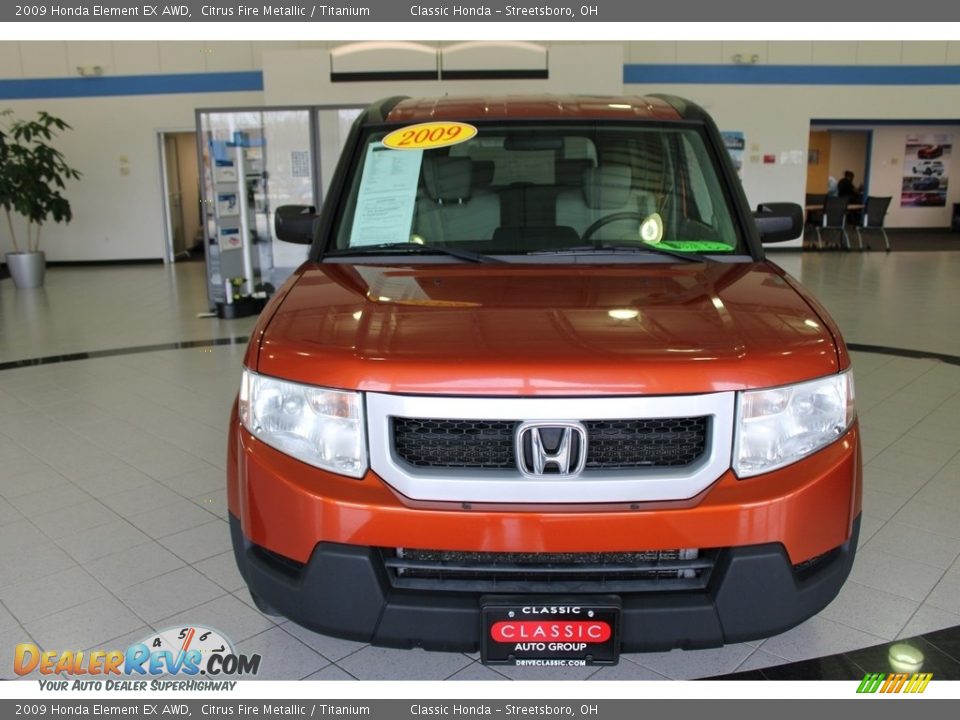 2009 Honda Element EX AWD Citrus Fire Metallic / Titanium Photo #2