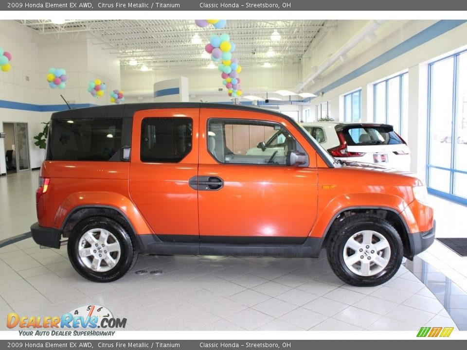 2009 Honda Element EX AWD Citrus Fire Metallic / Titanium Photo #4