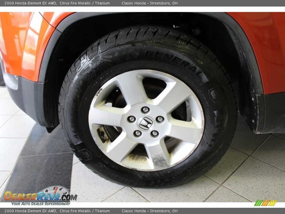 2009 Honda Element EX AWD Citrus Fire Metallic / Titanium Photo #12