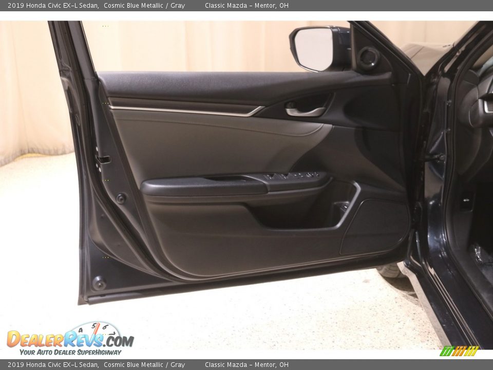 2019 Honda Civic EX-L Sedan Cosmic Blue Metallic / Gray Photo #4
