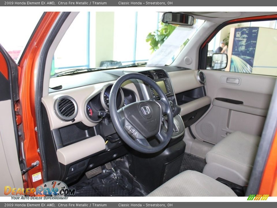 2009 Honda Element EX AWD Citrus Fire Metallic / Titanium Photo #26