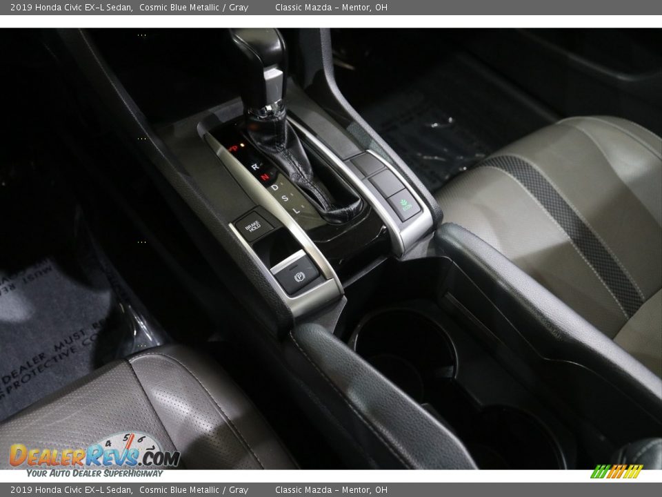 2019 Honda Civic EX-L Sedan Cosmic Blue Metallic / Gray Photo #15
