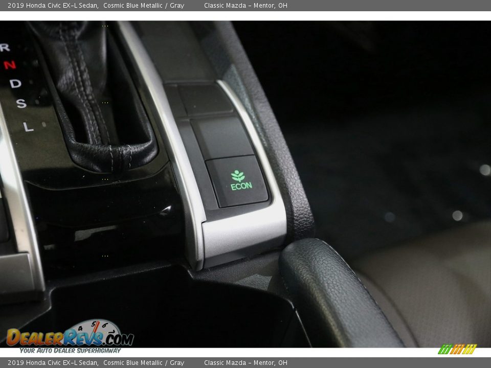 2019 Honda Civic EX-L Sedan Cosmic Blue Metallic / Gray Photo #16