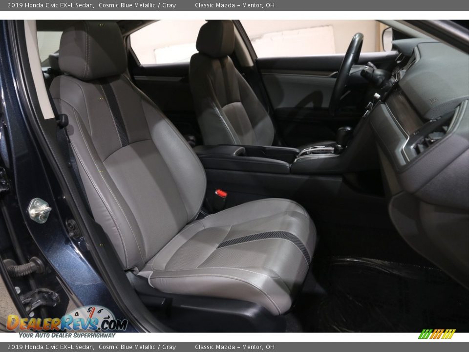 Gray Interior - 2019 Honda Civic EX-L Sedan Photo #17