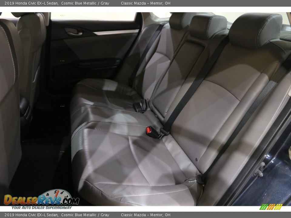 2019 Honda Civic EX-L Sedan Cosmic Blue Metallic / Gray Photo #19