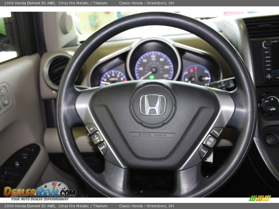 2009 Honda Element EX AWD Citrus Fire Metallic / Titanium Photo #33