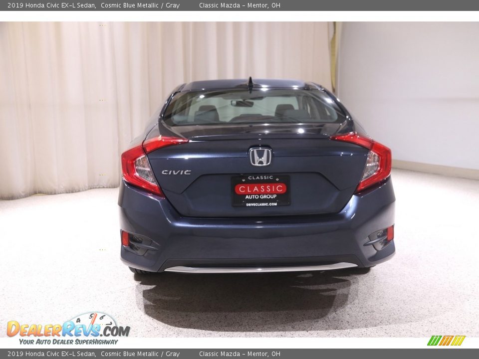 2019 Honda Civic EX-L Sedan Cosmic Blue Metallic / Gray Photo #20