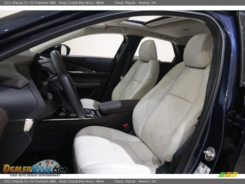 2021 Mazda CX-30 Premium AWD Deep Crystal Blue Mica / White Photo #5