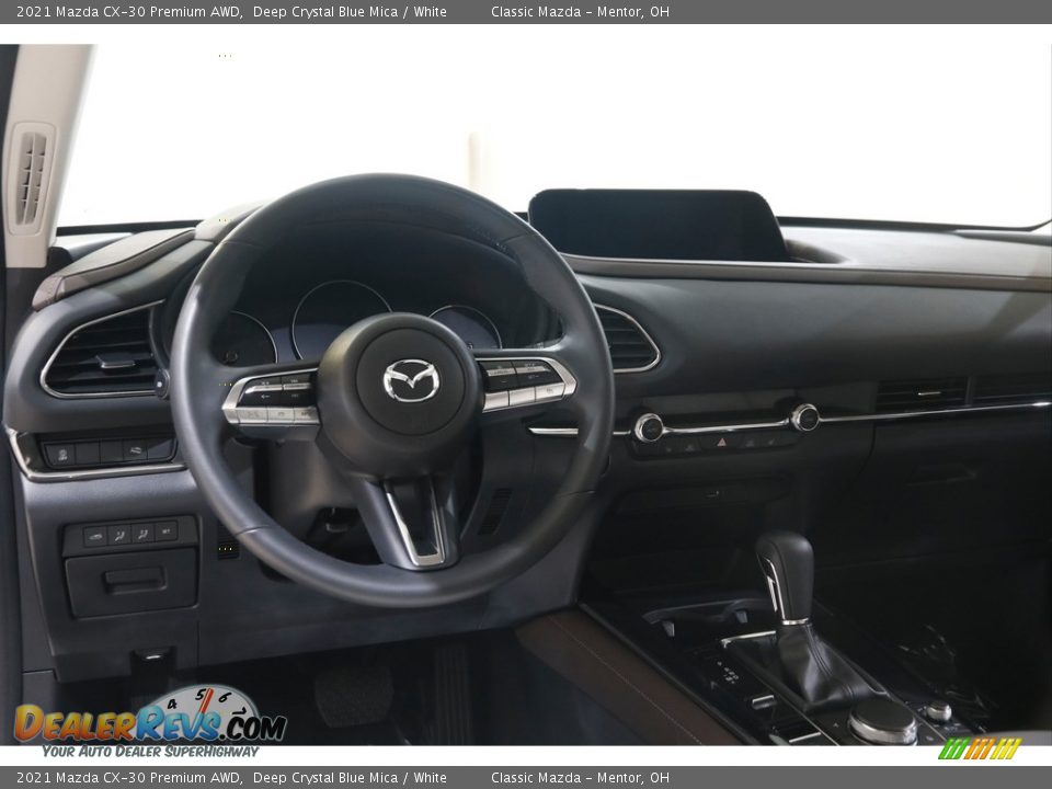 2021 Mazda CX-30 Premium AWD Deep Crystal Blue Mica / White Photo #6
