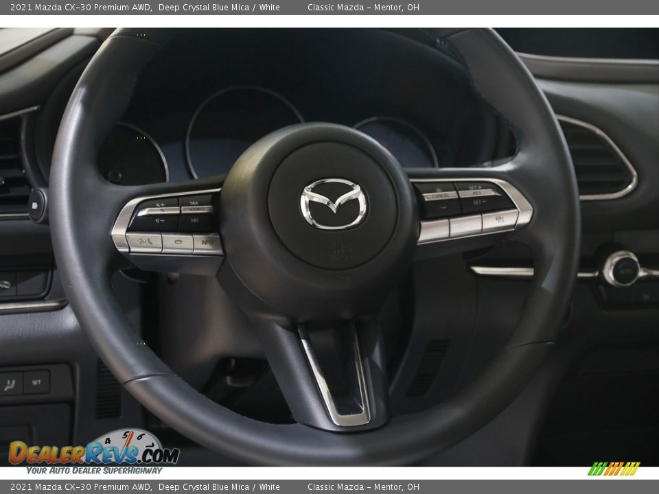 2021 Mazda CX-30 Premium AWD Deep Crystal Blue Mica / White Photo #7