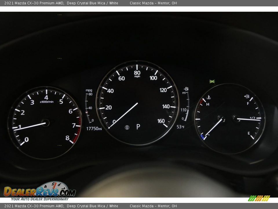 2021 Mazda CX-30 Premium AWD Deep Crystal Blue Mica / White Photo #8