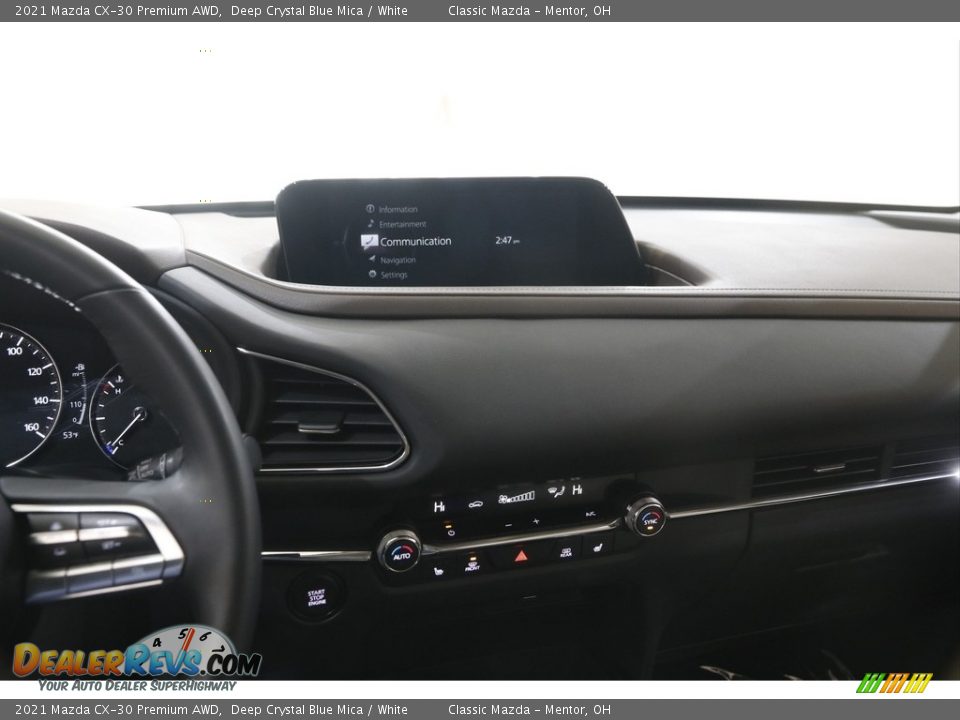 2021 Mazda CX-30 Premium AWD Deep Crystal Blue Mica / White Photo #9