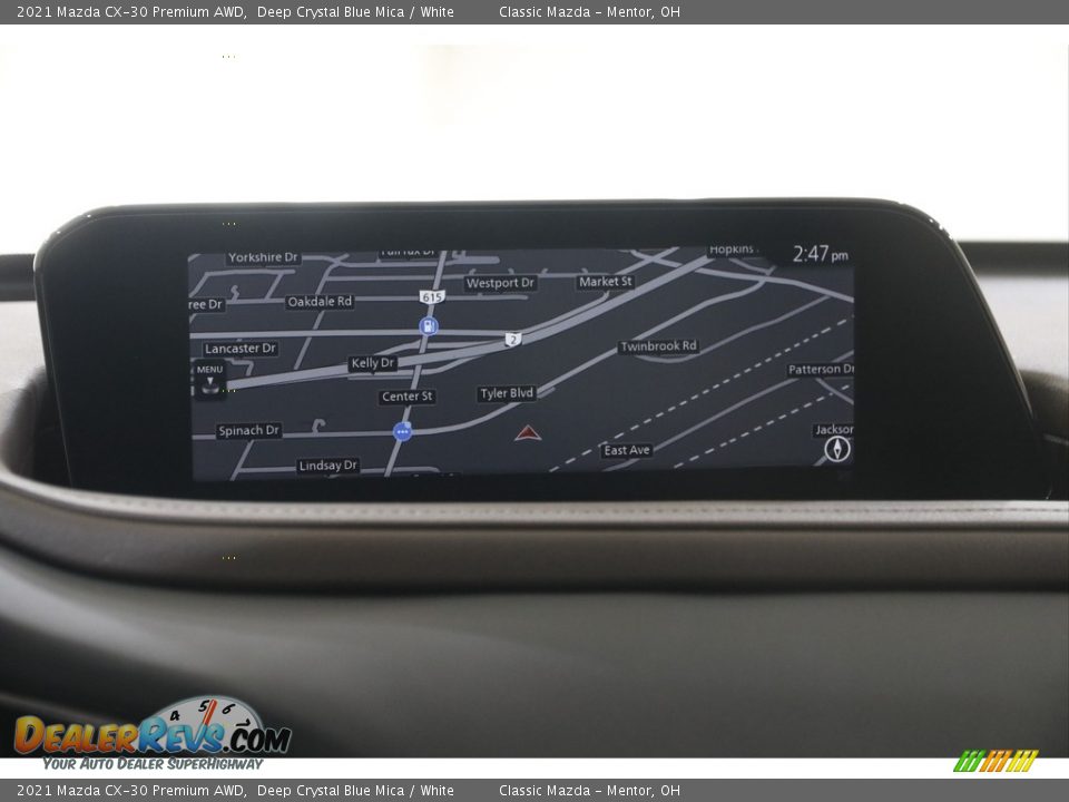 2021 Mazda CX-30 Premium AWD Deep Crystal Blue Mica / White Photo #10
