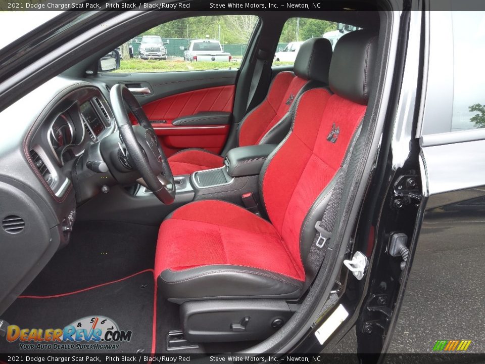 Black/Ruby Red Interior - 2021 Dodge Charger Scat Pack Photo #12