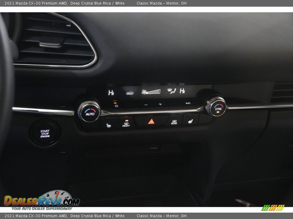 2021 Mazda CX-30 Premium AWD Deep Crystal Blue Mica / White Photo #14