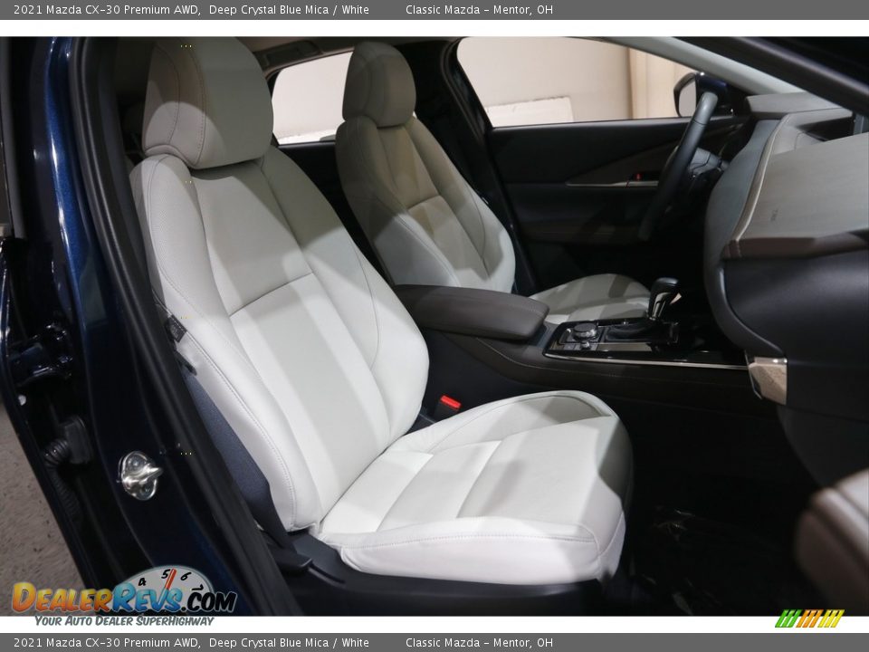 2021 Mazda CX-30 Premium AWD Deep Crystal Blue Mica / White Photo #16