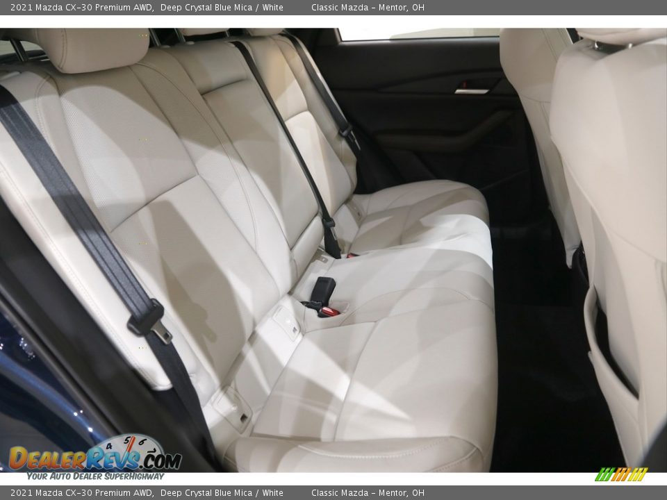 2021 Mazda CX-30 Premium AWD Deep Crystal Blue Mica / White Photo #17