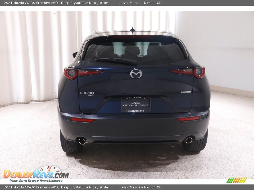 2021 Mazda CX-30 Premium AWD Deep Crystal Blue Mica / White Photo #19