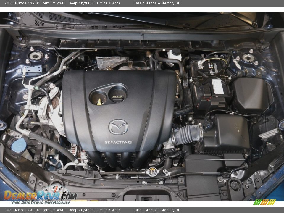 2021 Mazda CX-30 Premium AWD Deep Crystal Blue Mica / White Photo #20
