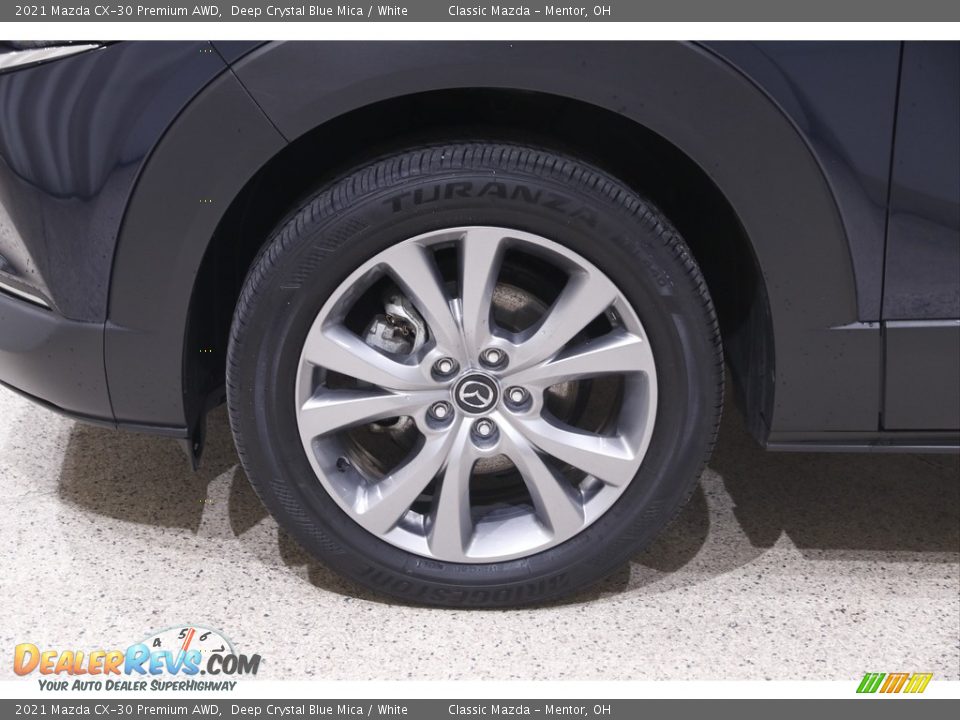 2021 Mazda CX-30 Premium AWD Deep Crystal Blue Mica / White Photo #21
