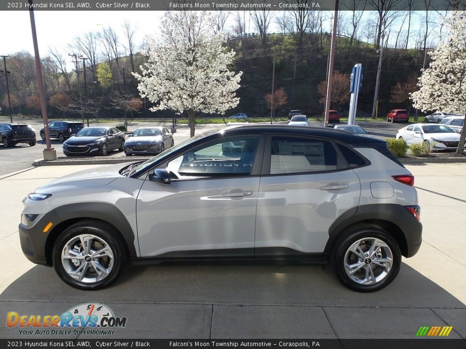 2023 Hyundai Kona SEL AWD Cyber Silver / Black Photo #6